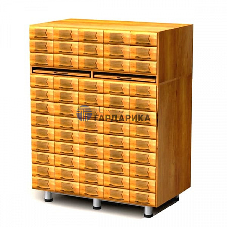 Шкаф каталожный, 3-модульный 60 ящиков (12х5), на опорах h238мм ЛДСП Шкаф каталожный, 3-модульный 60 ящиков (12х5), на опорах h238мм ЛДСП